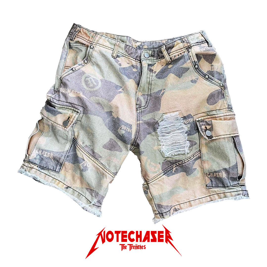 Camo Distressed Shorts