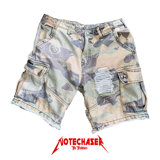 Camo Distressed Shorts