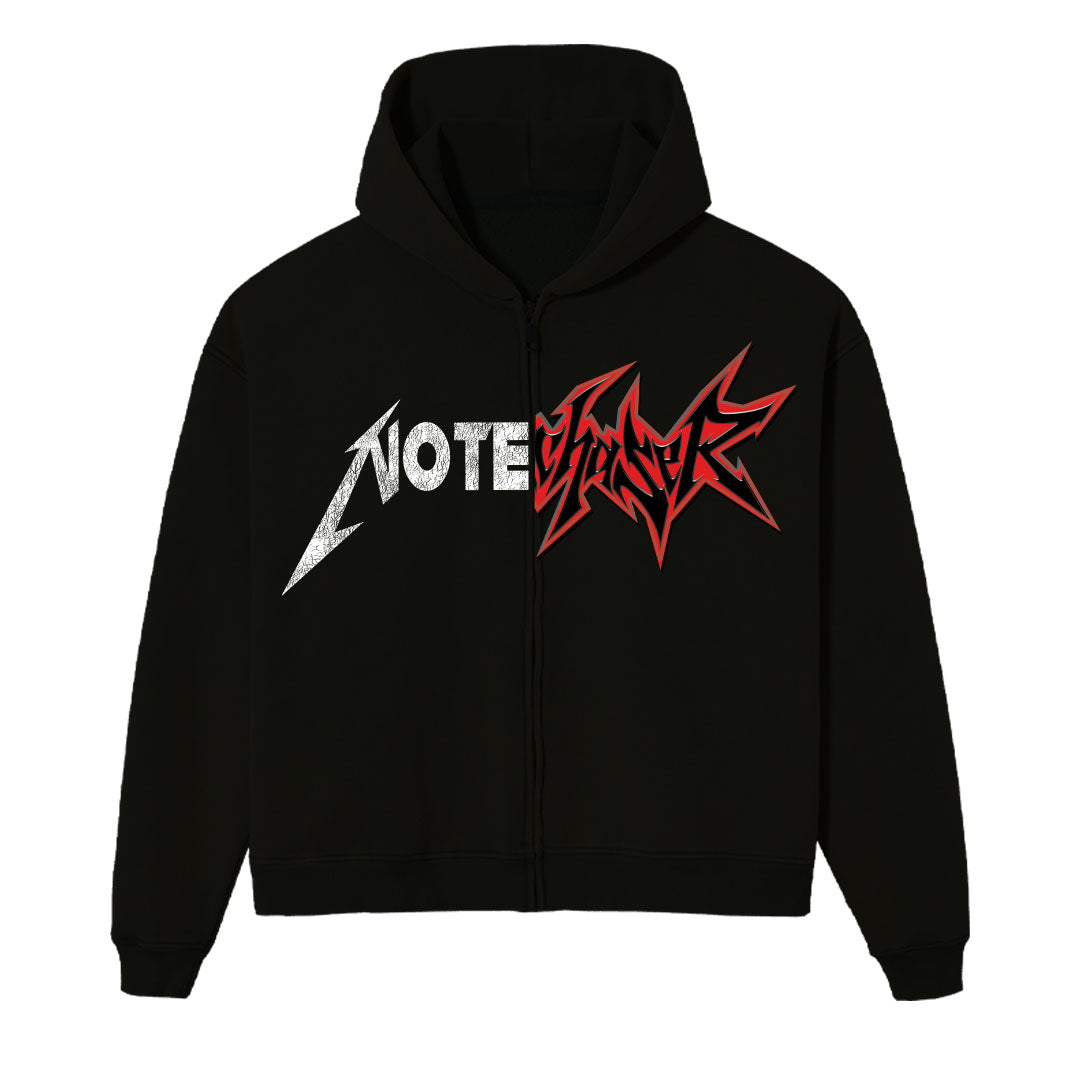 Metallic cropped hoodie