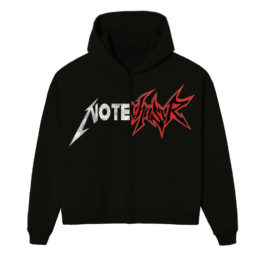 Metallic cropped hoodie